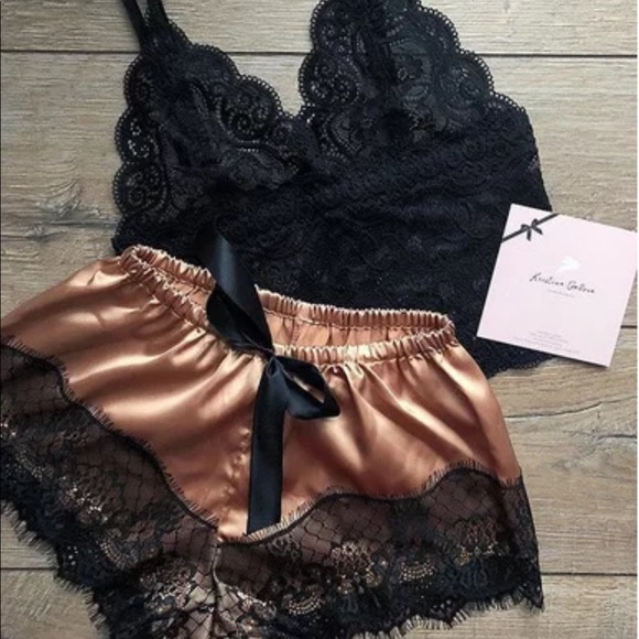 frankie & Lu Other - Restocked✨silky pajama set ✨bralette and shorts